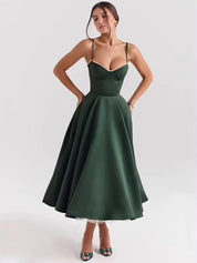 Opéra- Emerald Green Midi Dress